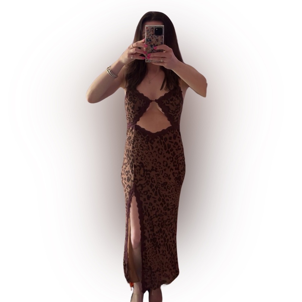 Reformation Brown Leopard Print Maxi Dress - Picture 5 of 5
